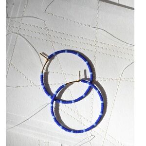 Abacus Row - Dipsea Blue Hoop Earrings